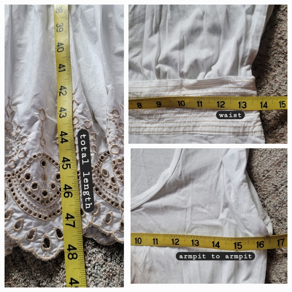 Veronica Beard Amaia Tiered Embroidered Casual‎ Midi Dress 100% Cotton White XS - Picture 16 of 16
